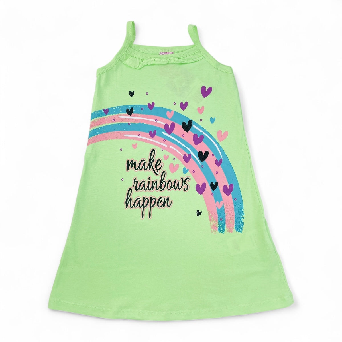 Vestido Fashion Kids Infantil Menina Make Rainbows Happen