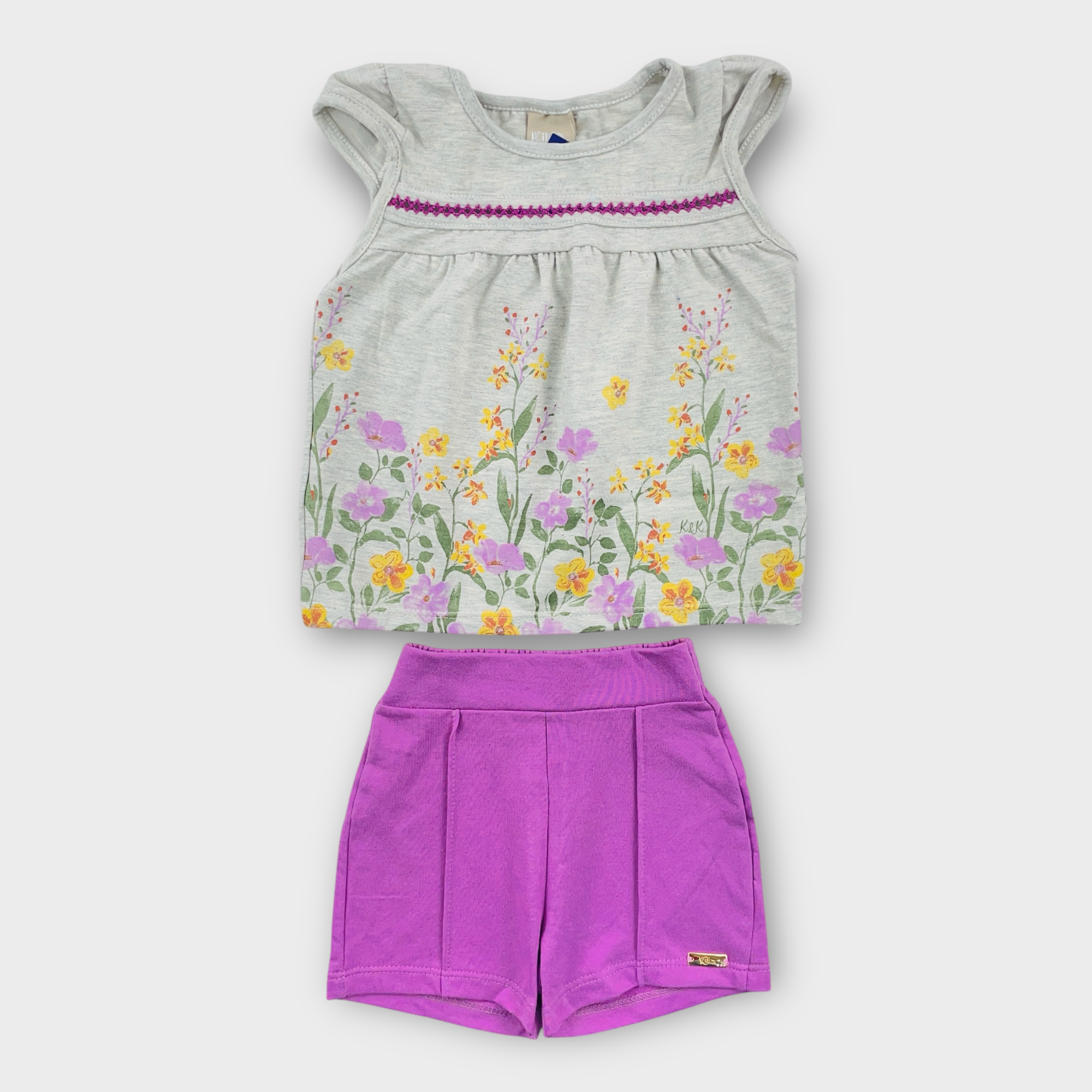 Conjunto Kiko e Kika Floral