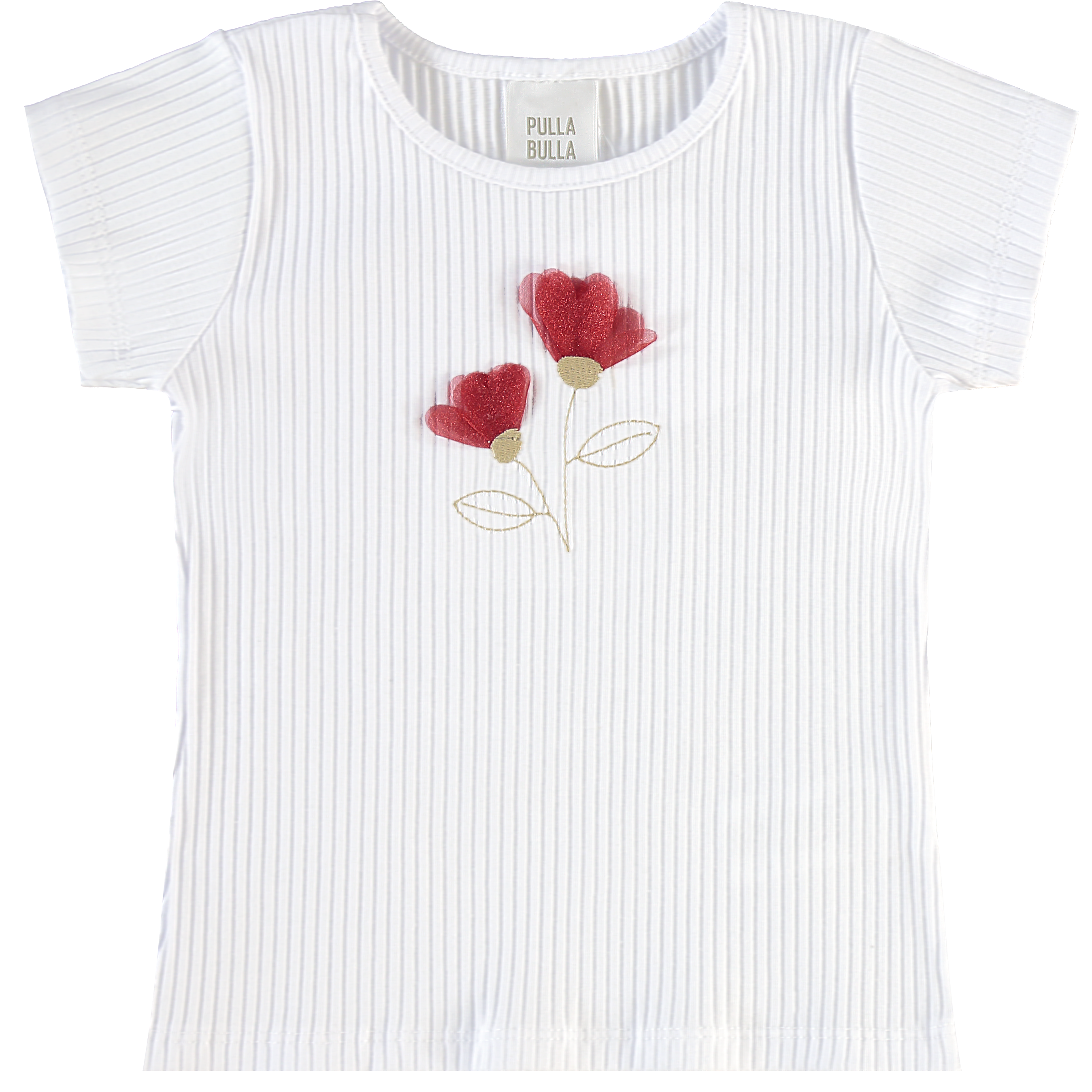 Conjunto Infantil Feminino Pulla Bulla Canelado com Estampa de Flor – Conforto e Delicadeza para o Dia a Dia