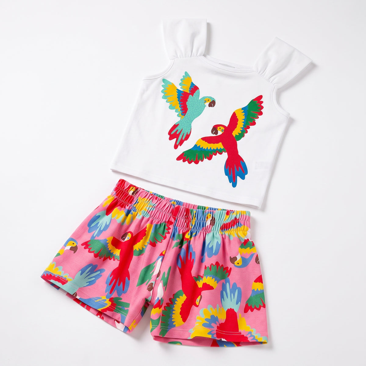 Conjunto Infantil Feminino Nanai Araras com Aplicação de Strass