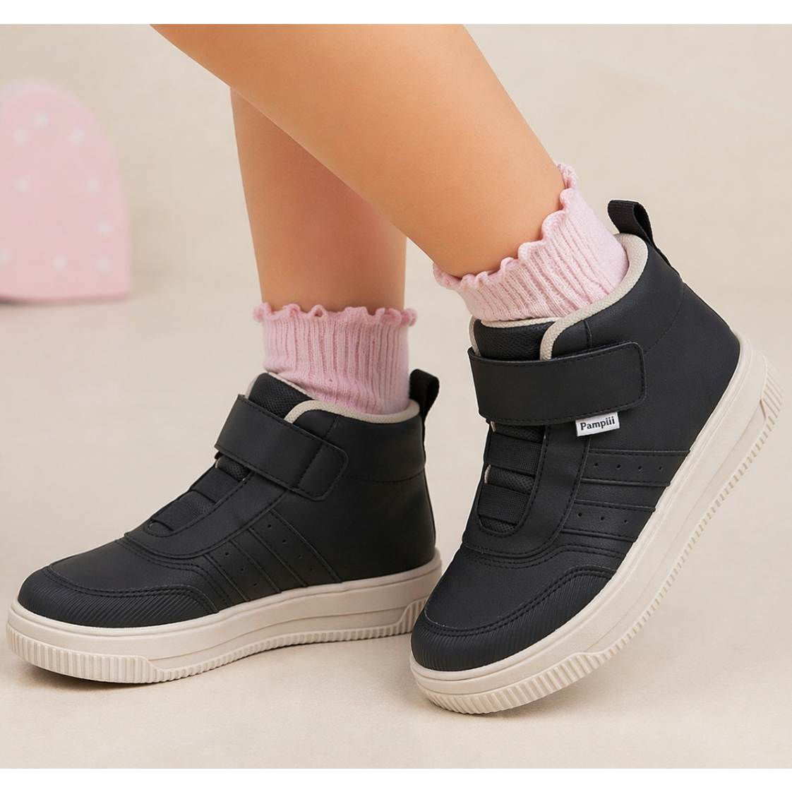 Tênis Infantil Pampili Up Cano Médio com Calce Fácil e Palmilha Anatômica