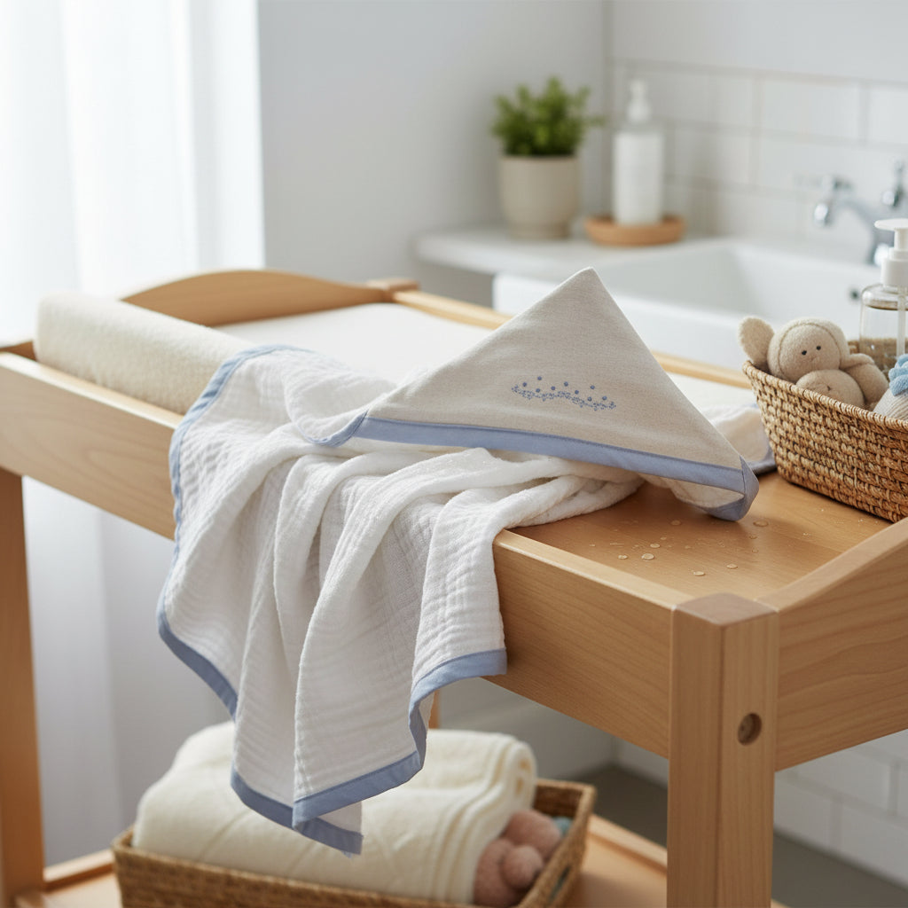 Toalhão Baby Loupiot Nature Bordado Capuz Toalha