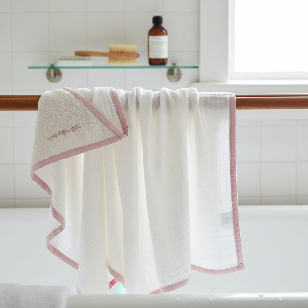 Toalhão Baby Loupiot Nature Bordado Capuz Toalha