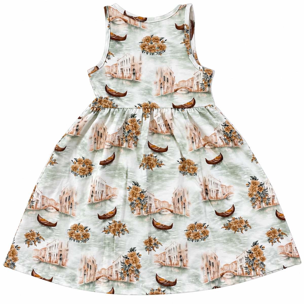 Vestido Infantil Feminino Milon Estampado Cotton com Pérolas