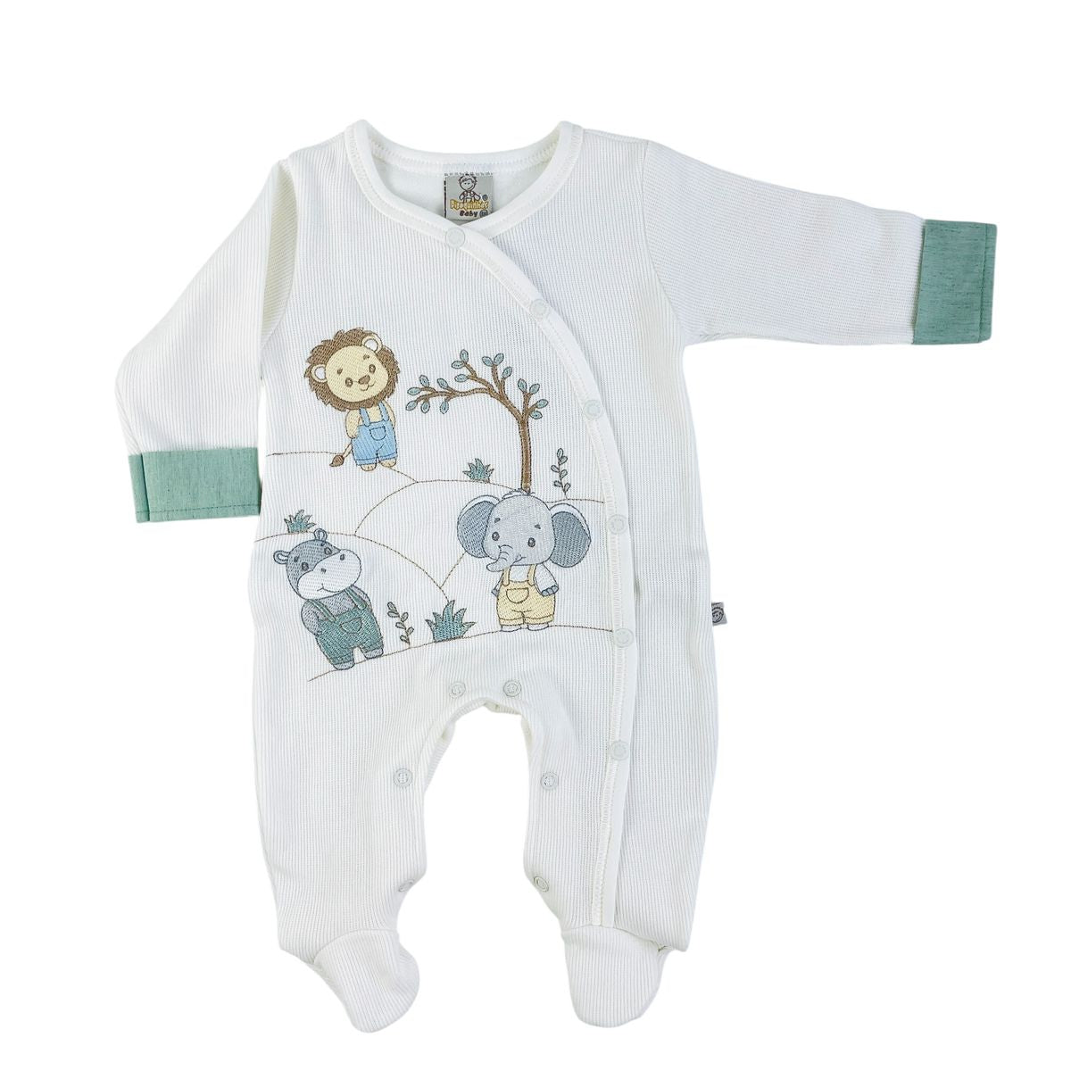 Saída de Maternidade Masculina Pipoquinhas Baby Tricotil Bichos da Montanha 4 Peças