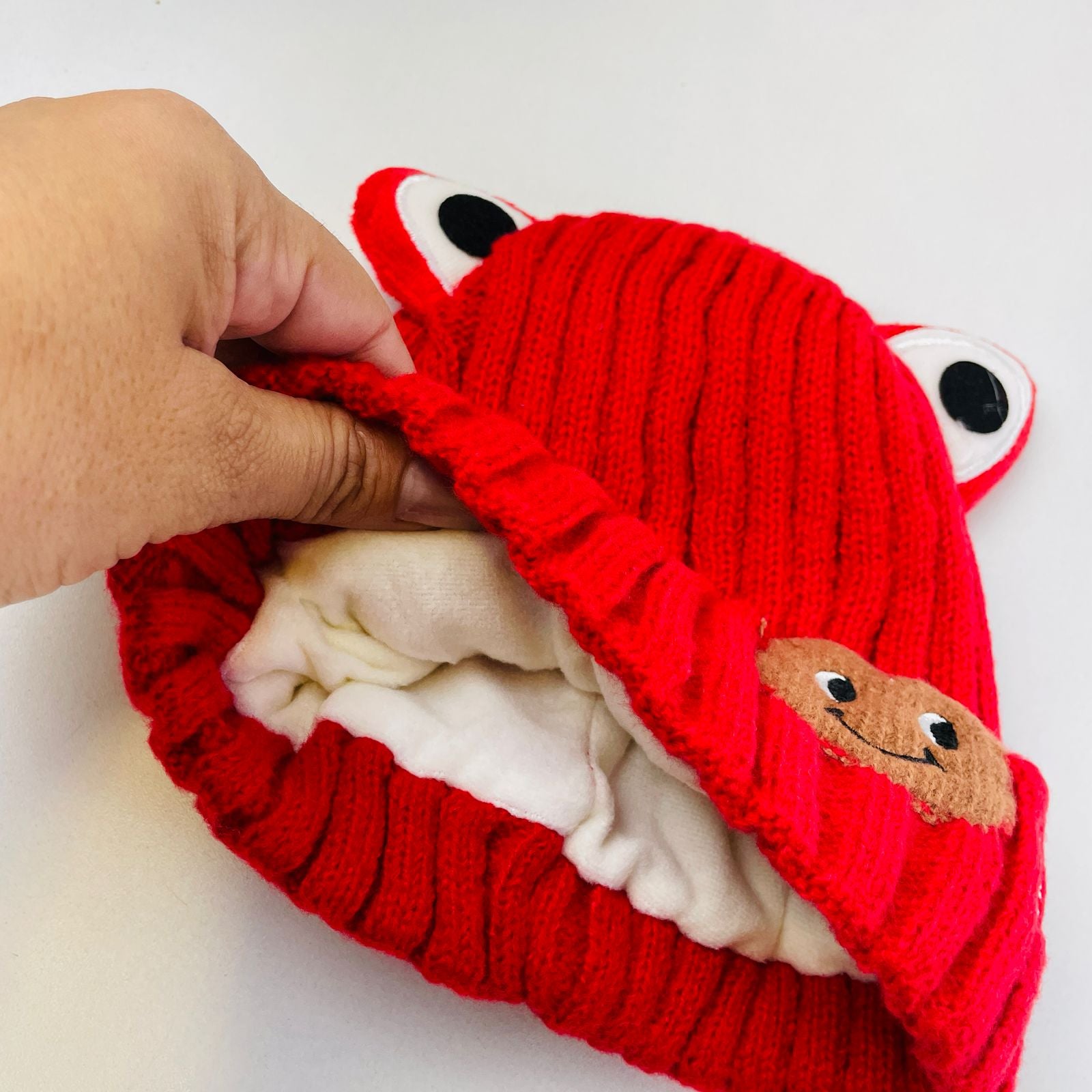 Touca Infantil Tigre Modas Tricô Sapinho