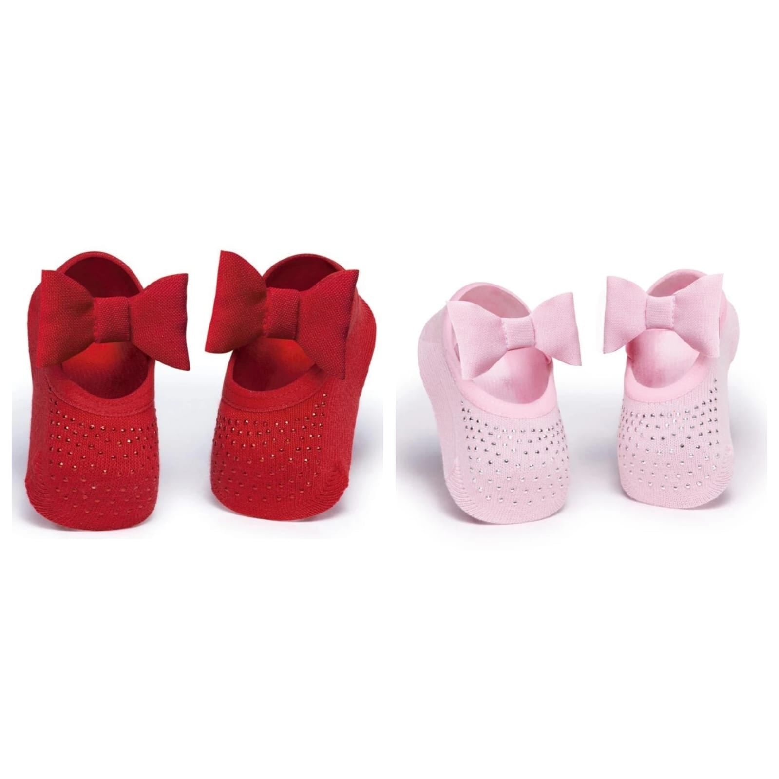 Meia Sapatilha Bebê Puket Laço e Brilho Delicada