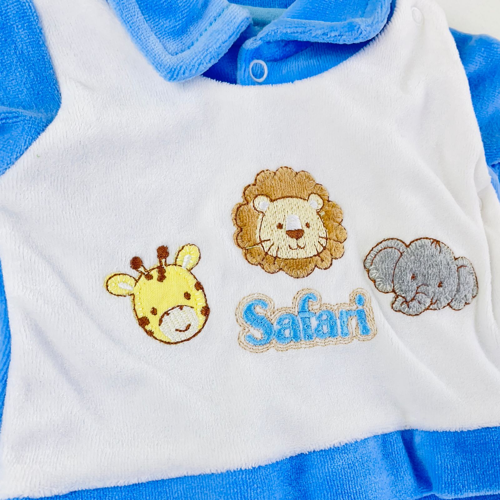 Macacão Bebê Menino Djiele Safari em Plush com Touca Manga Longa