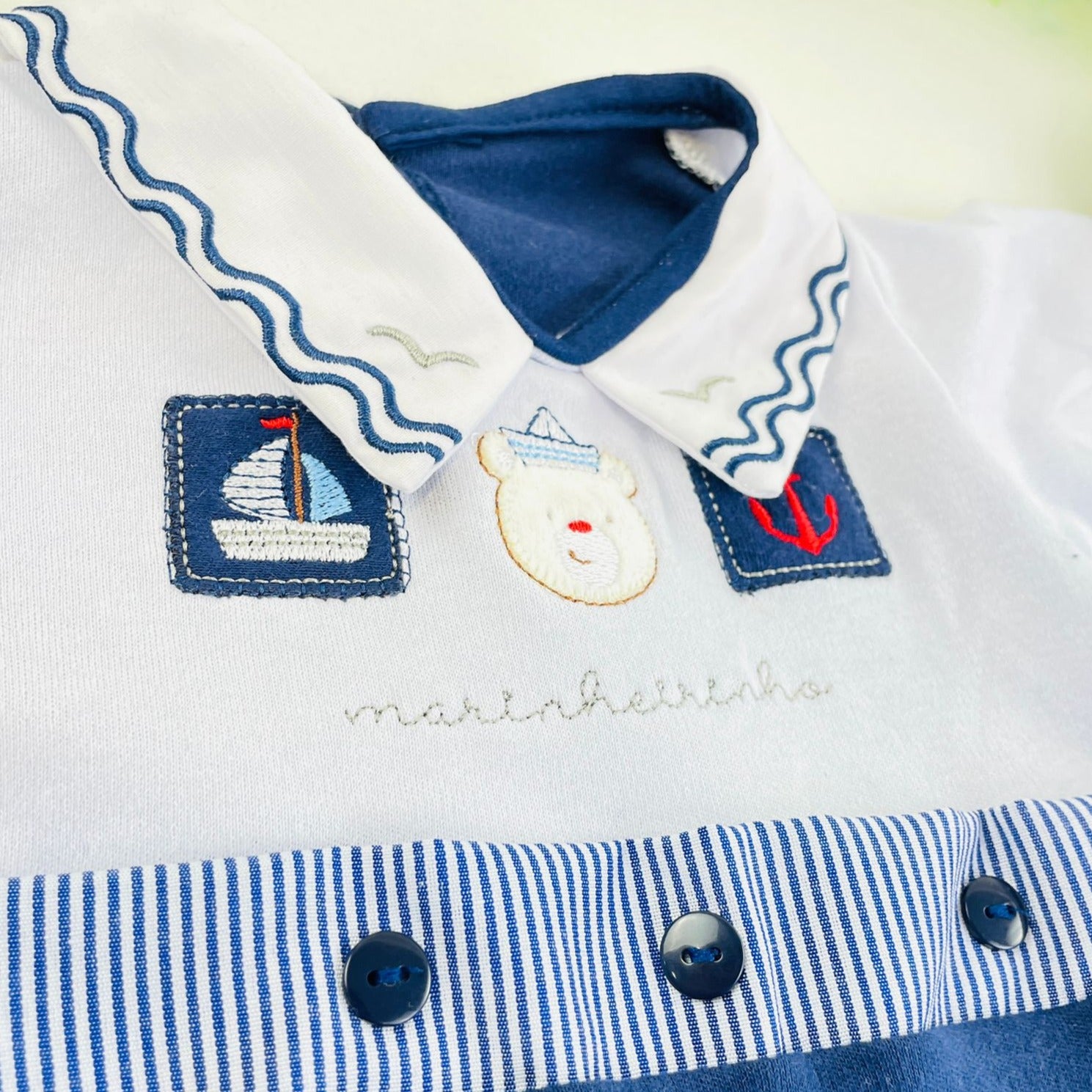 Saída de Maternidade Masculina Djiele Marinheirinho 3 Peças