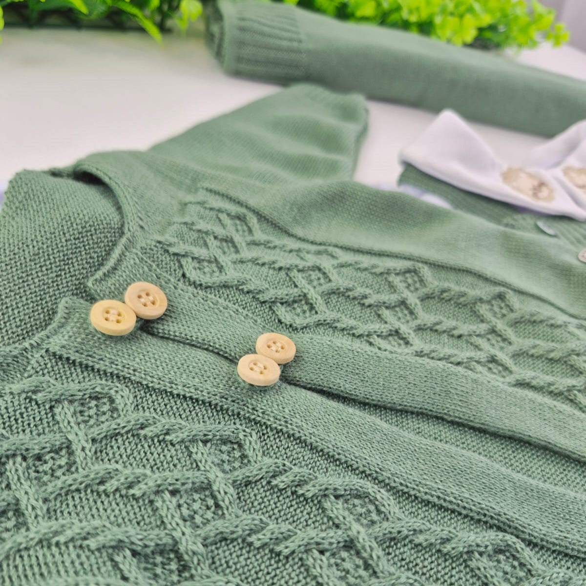 Saída de Maternidade Tamine Baby Daniel 4 Pçs - Charme e Elegância Clássica em Tricot