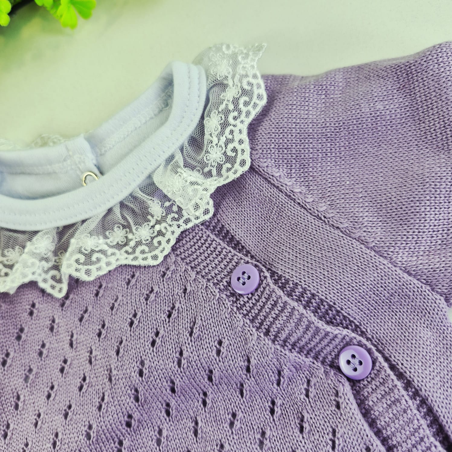 Saída de Maternidade Tamine Baby Alice Maria 4 Pçs - Romantismo e Delicadeza em Tricot de Luxo
