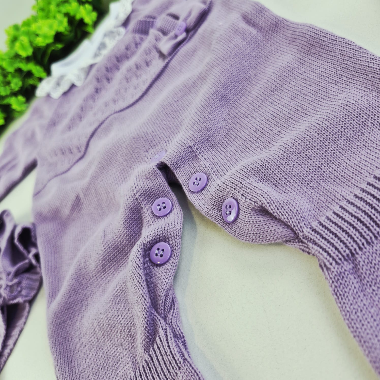 Saída de Maternidade Tamine Baby Alice Maria 4 Pçs - Romantismo e Delicadeza em Tricot de Luxo