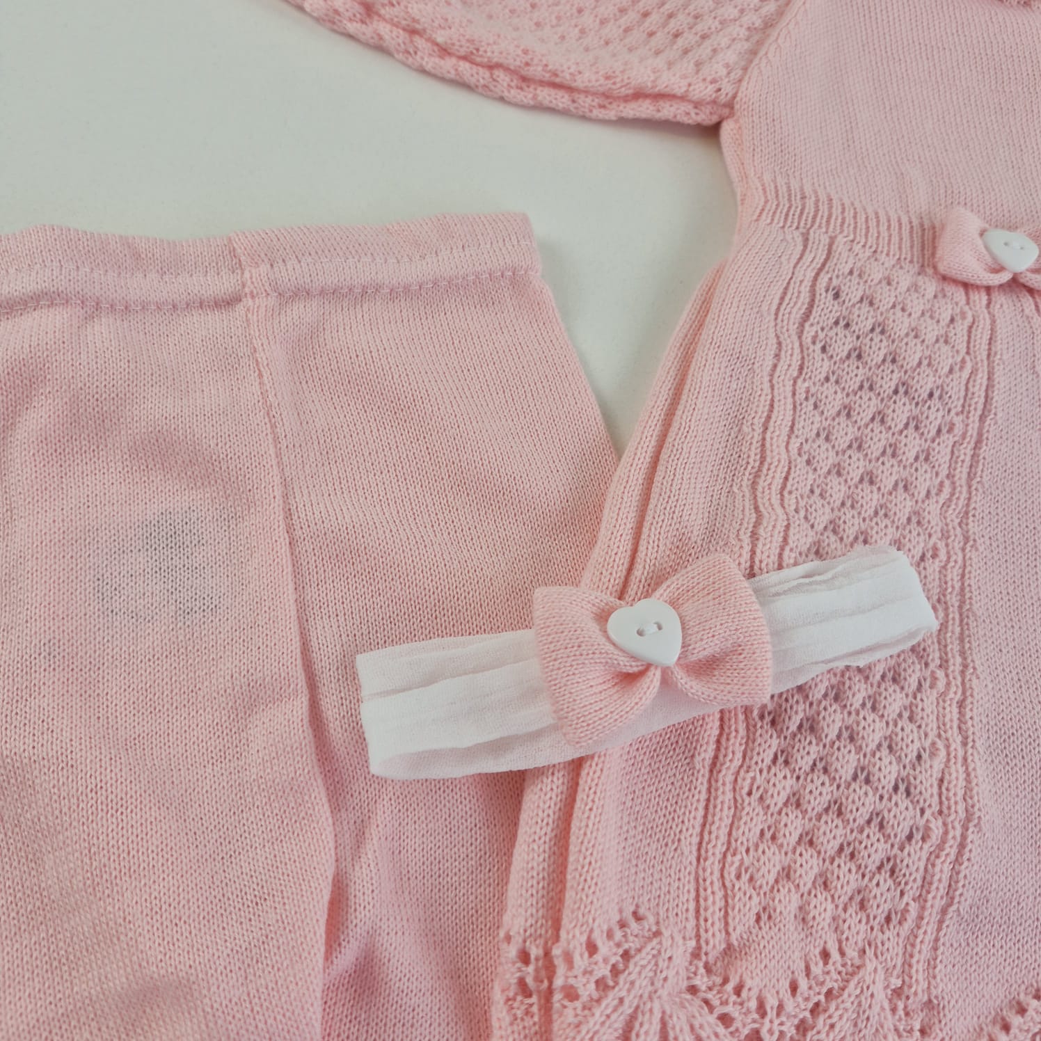 Saída de Maternidade Tamine Baby Lívia Maria 5 Pçs - Charme de Princesa em Vestido de Tricot Premium