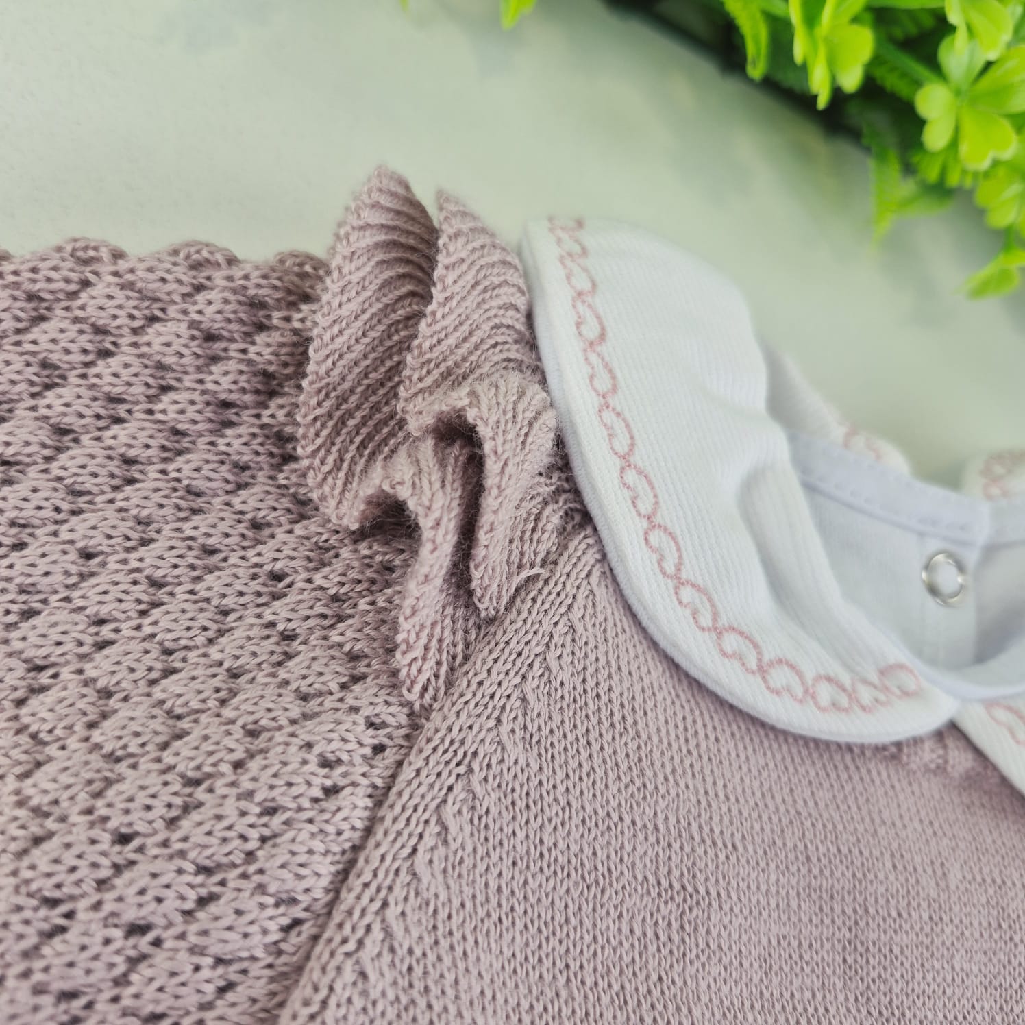 Saída de Maternidade Tamine Baby Lívia Maria 5 Pçs - Charme de Princesa em Vestido de Tricot Premium
