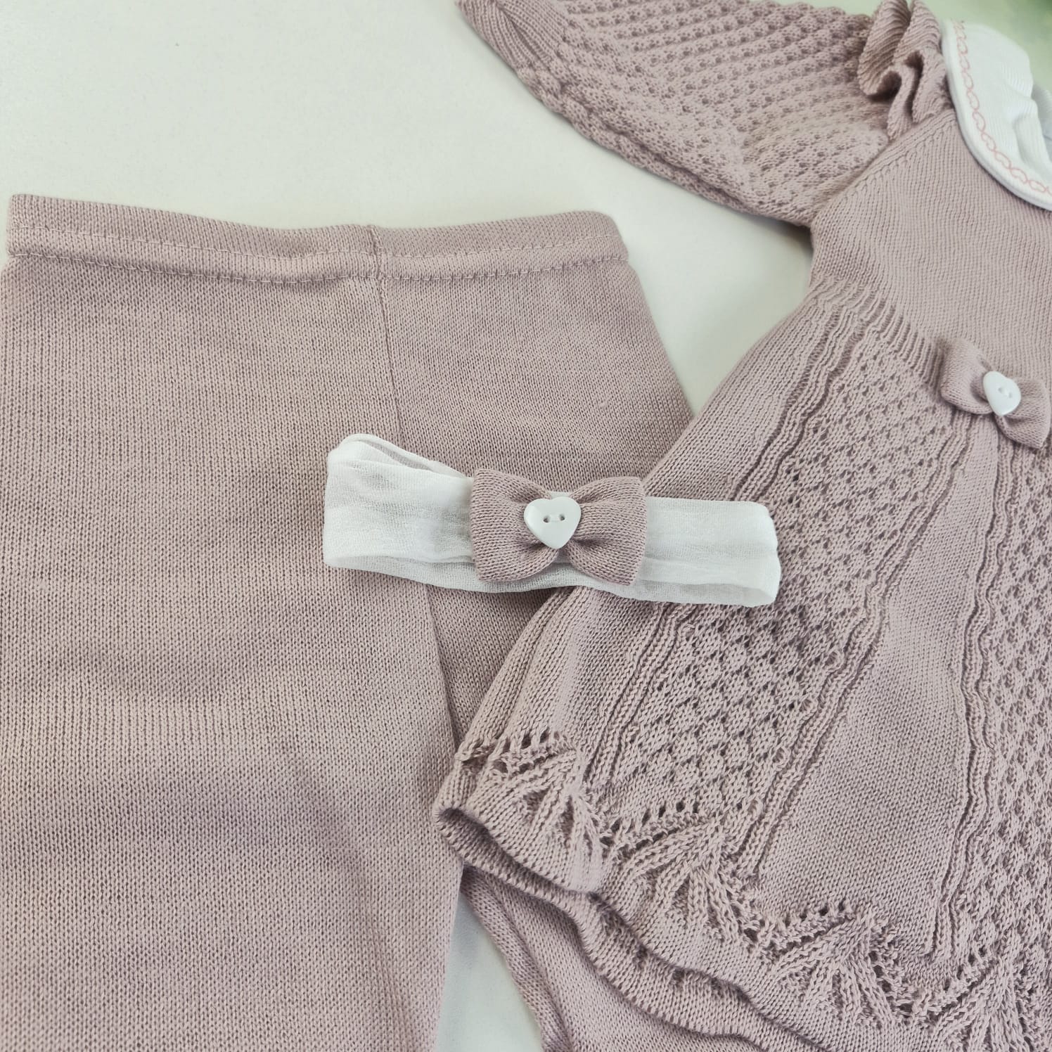 Saída de Maternidade Tamine Baby Lívia Maria 5 Pçs - Charme de Princesa em Vestido de Tricot Premium