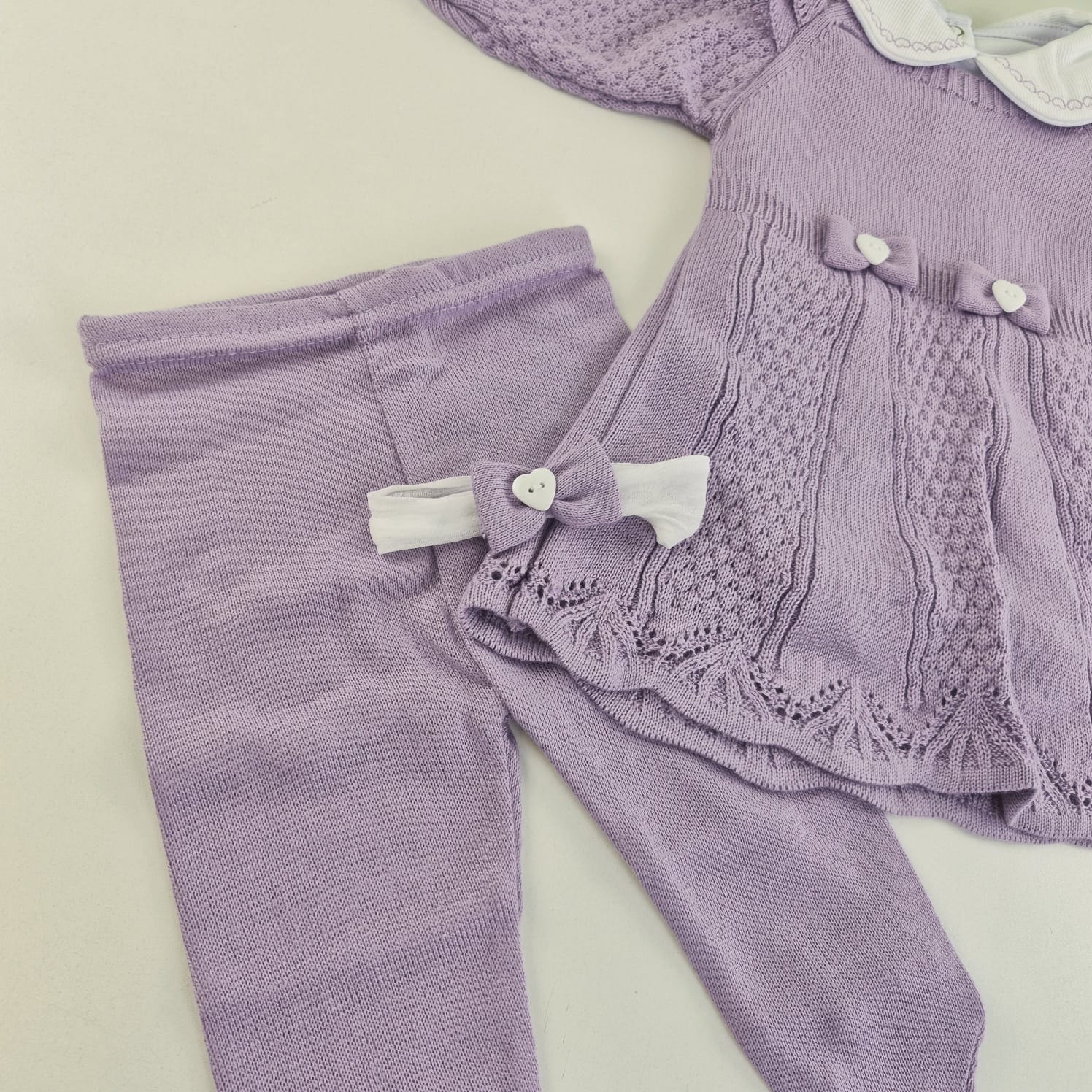 Saída de Maternidade Tamine Baby Lívia Maria 5 Pçs - Charme de Princesa em Vestido de Tricot Premium