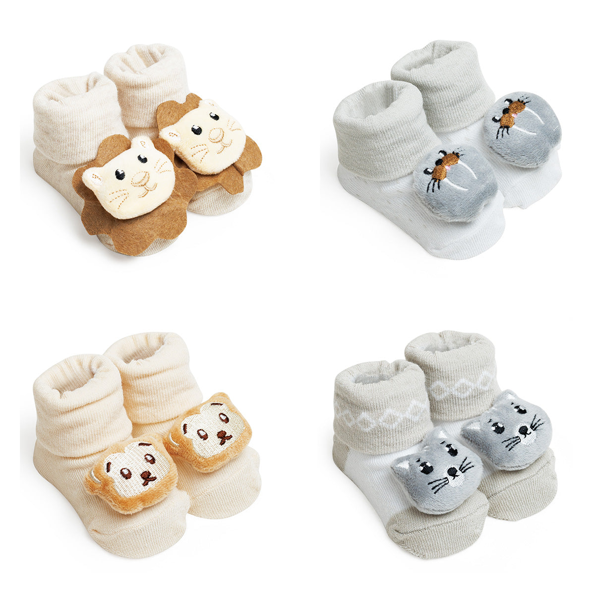 Meia Bebê Masculina com Bichinho e LED Pimpolho (0 a 6 Meses)