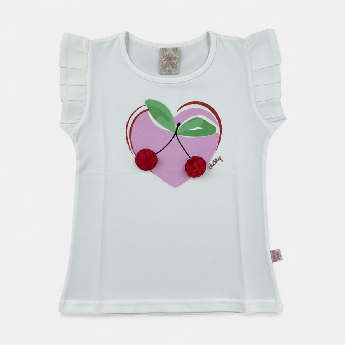 Blusa Feminina Brincar e Arte Cherry Coração