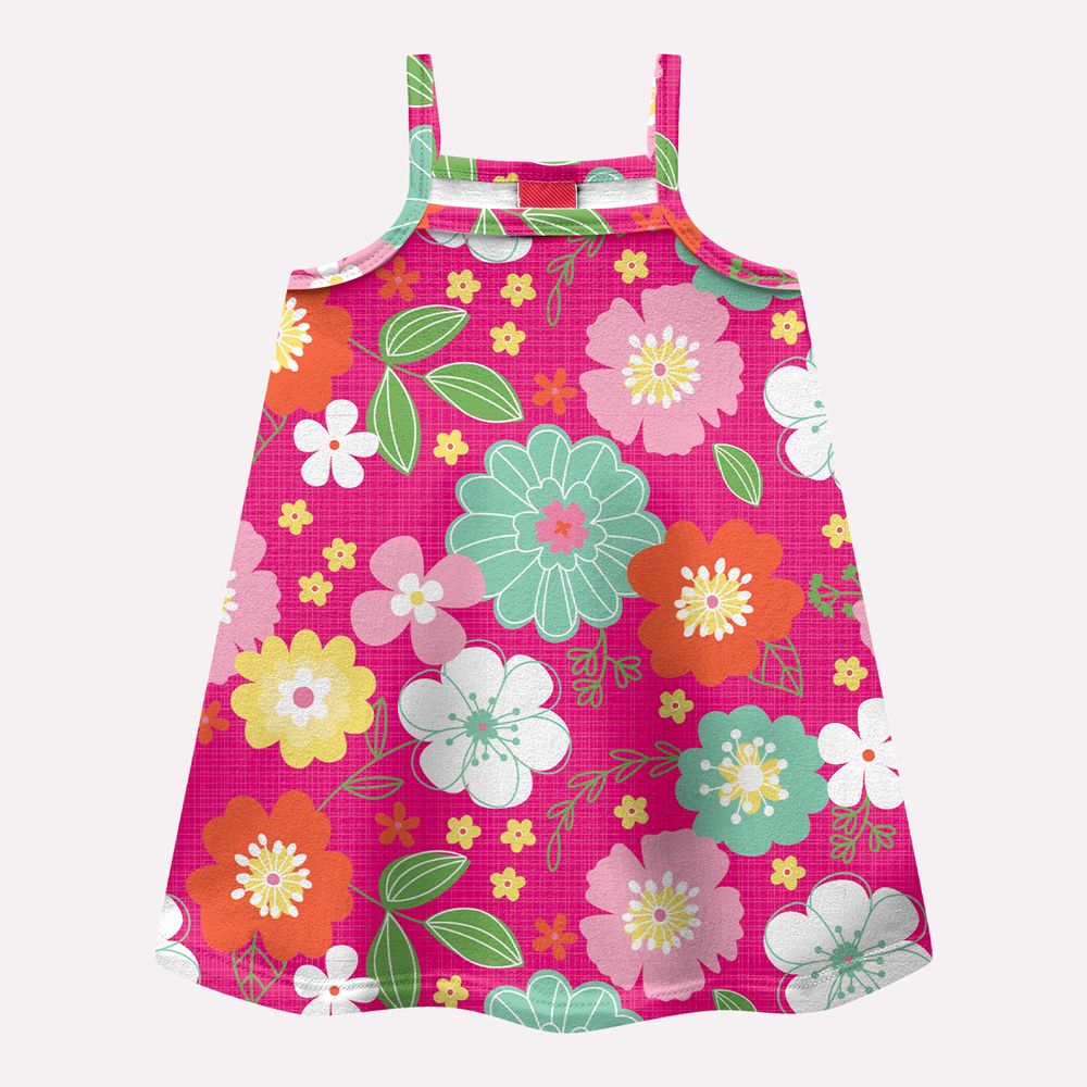 Vestido Infantil Kyly Flores Coloridas