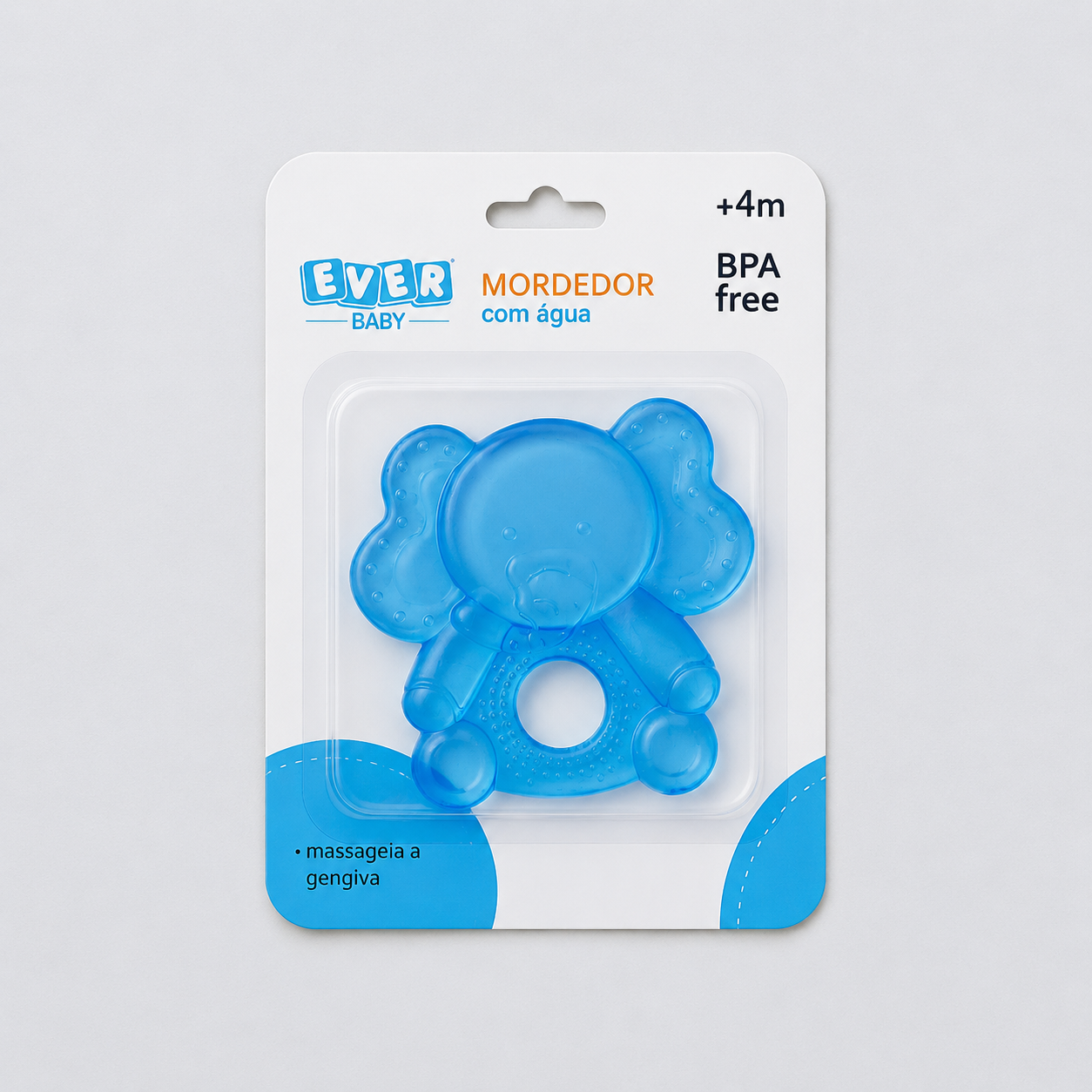 Mordedor Infantil com Água Ever Baby +4M Livre de BPA