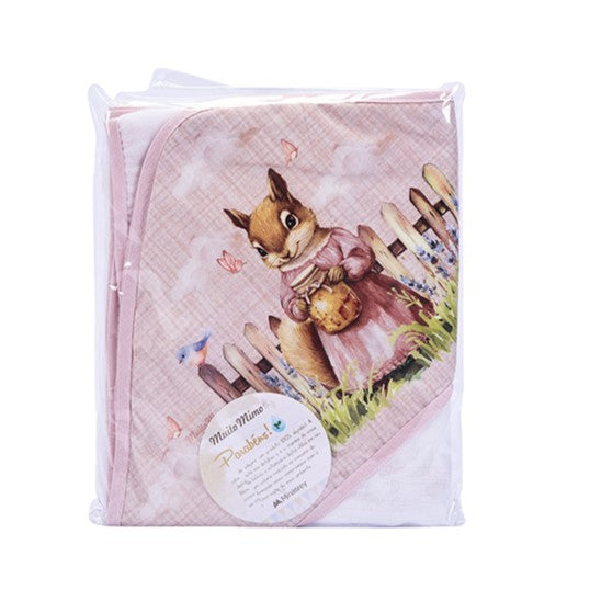 Toalha Fralda de Bebê com Capuz Estampado Muito Mimo 100% Algodão