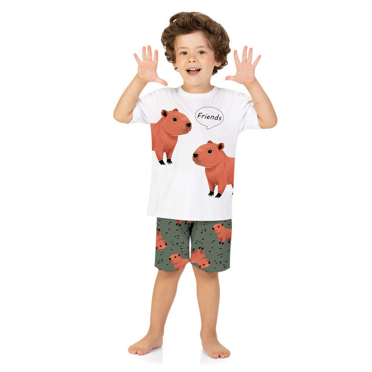 Pijama Kyly Infantil Menino Capivara Friends