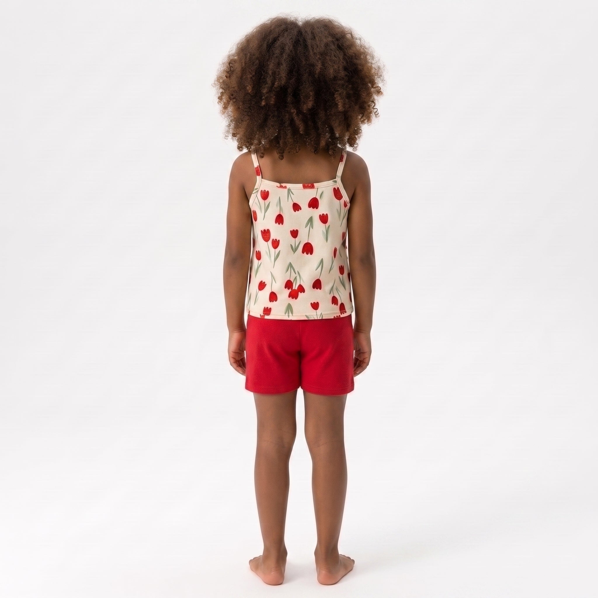 Conjunto Infantil Feminino Alakazoo Tulipas Blusa Alcinha e Short
