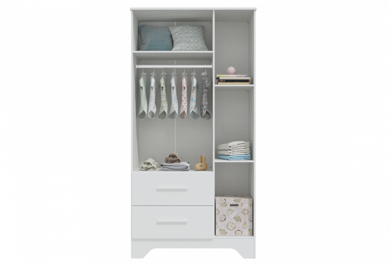 Guarda Roupa Popy Retro Peroba 3 Porta Plus