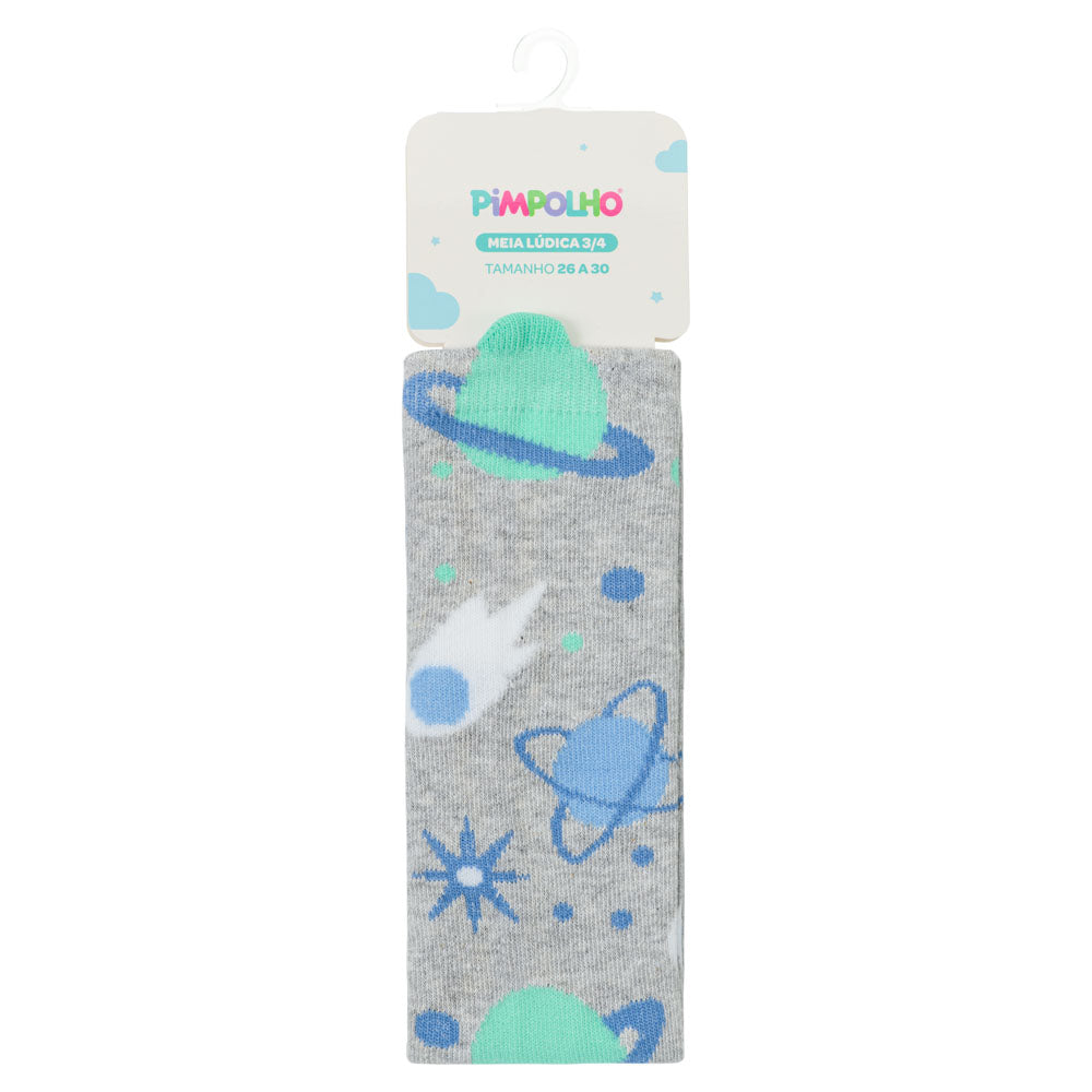 Meia Infantil Masculina Pimpolho Cano Longo 3/4 Lúdica (03 a 06 Anos)