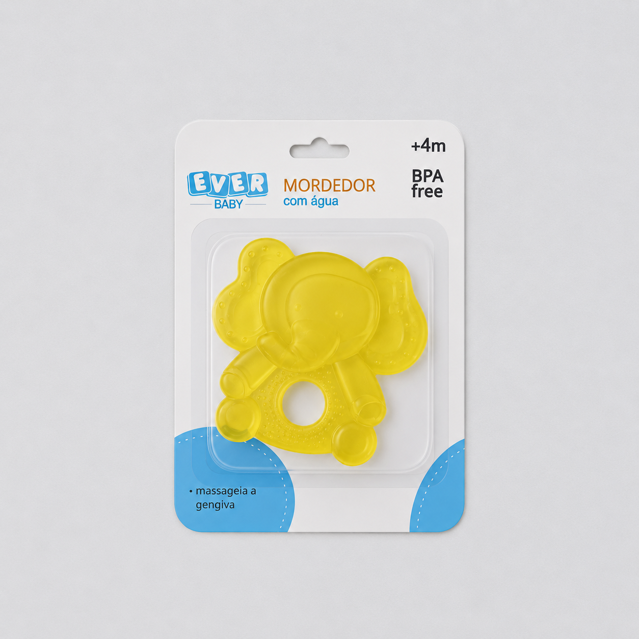 Mordedor Infantil com Água Ever Baby +4M Livre de BPA