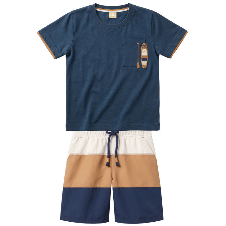 Conjunto Infantil Masculino Milon Remo T-shirt e Shorts