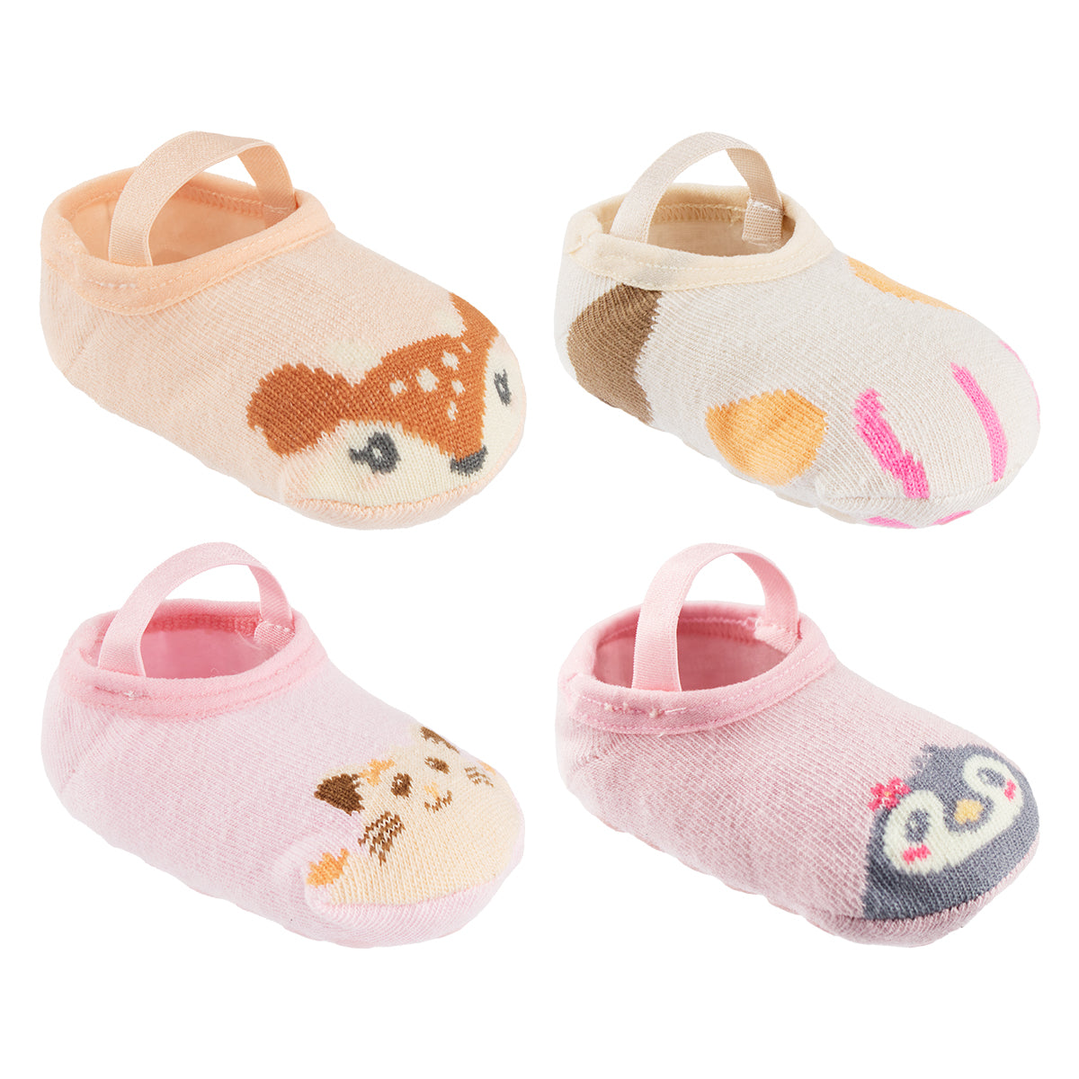 Meia Sapatilha Infantil Feminina Pimpolho Bichinho Antiderrapante 06-12 Meses