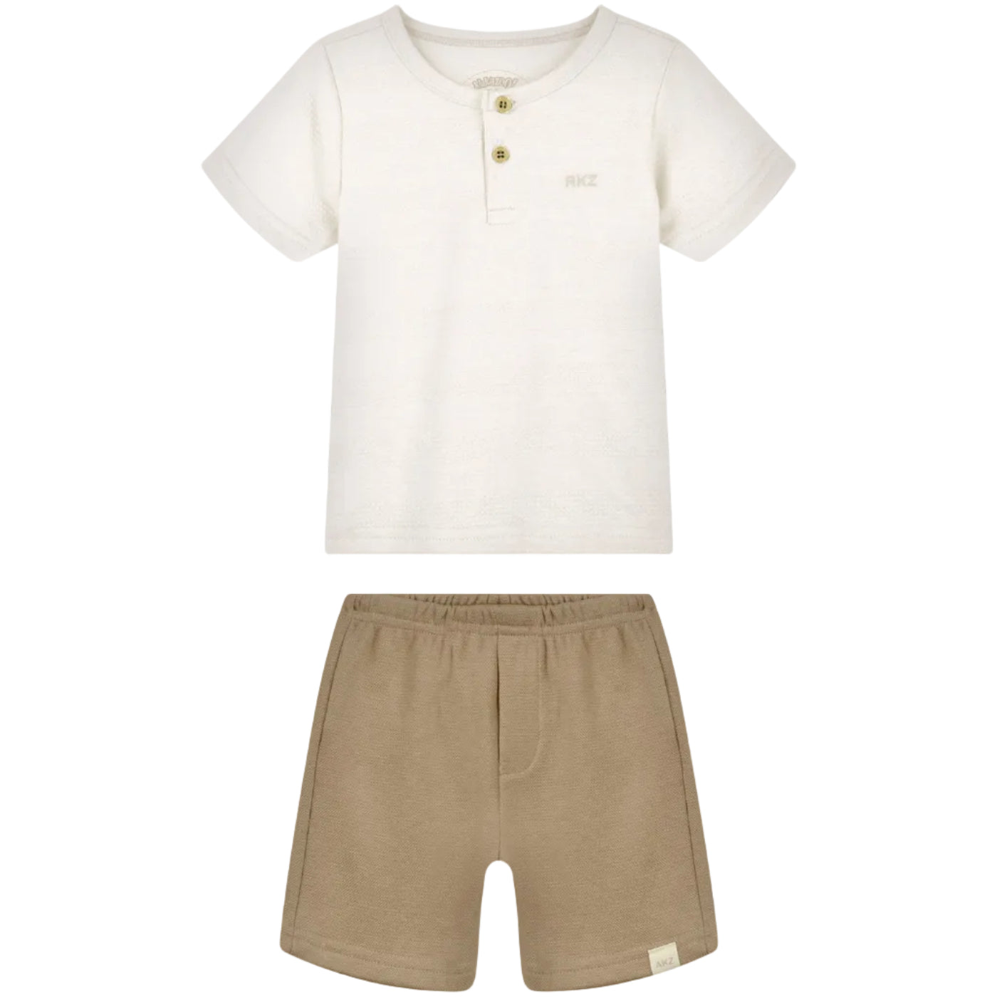 Conjunto Infantil Masculino Alakazoo Camiseta Henley e Bermuda
