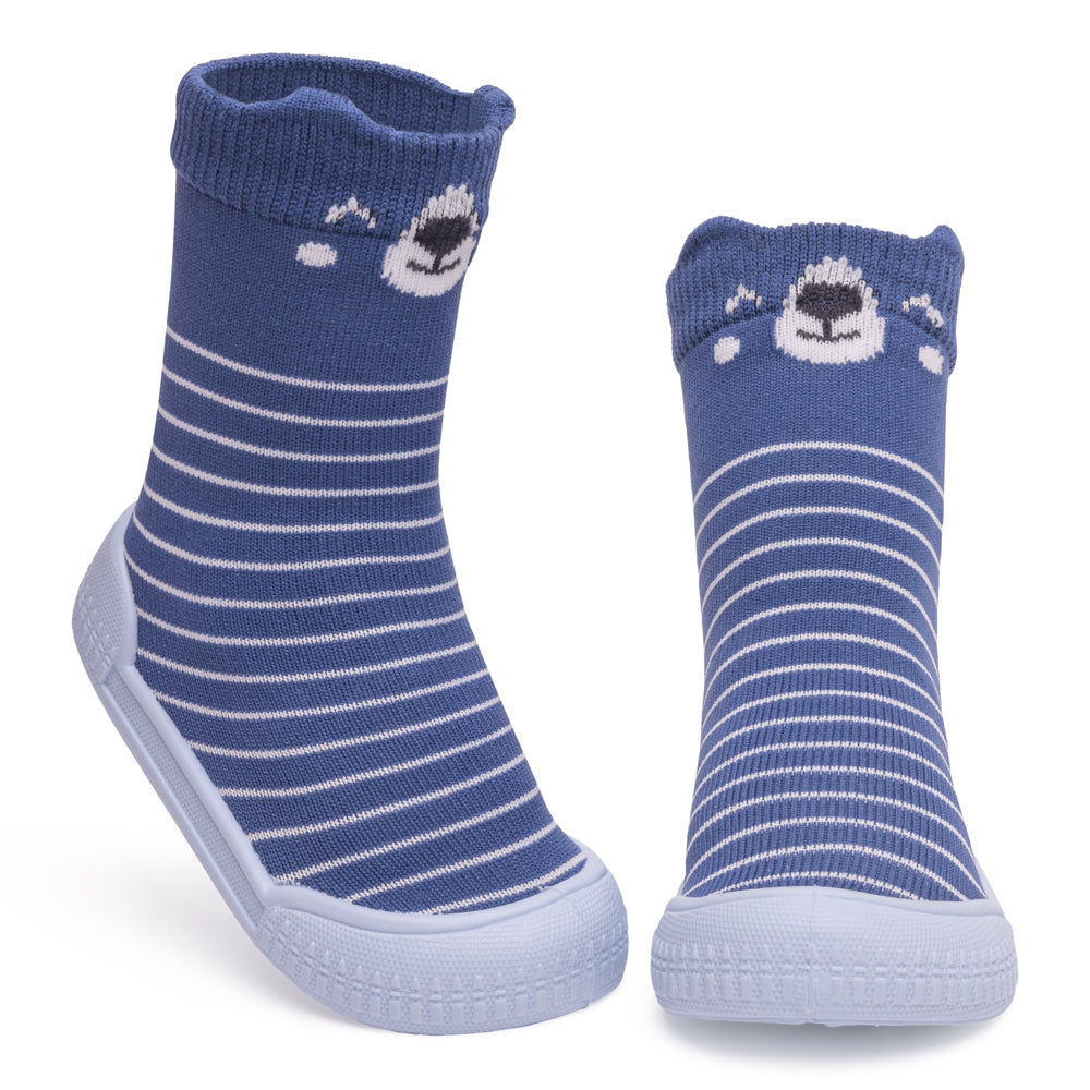 Meia Com Sola Infantil Pimpolho Antiderrapante Masculina
