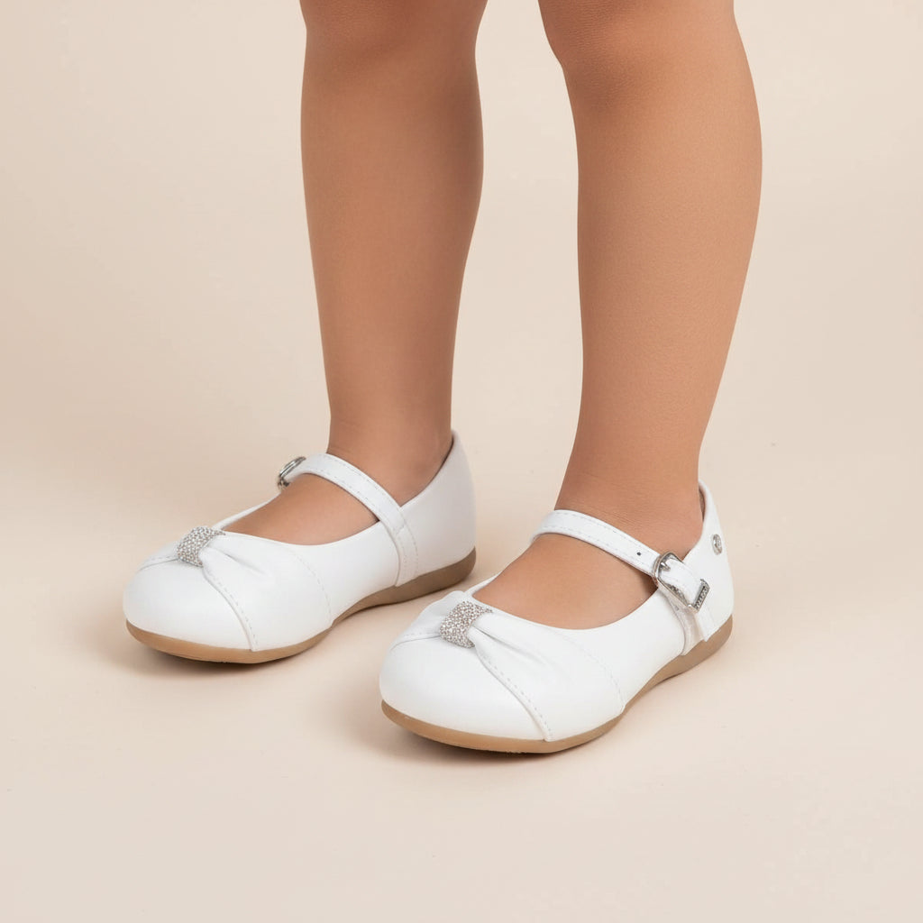 Sapato Pampili Mini Angel Laço Pregas E Strass