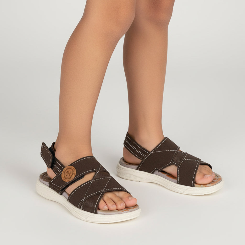 Sandália Infantil Masculina Molekinho Camurça Transpassada