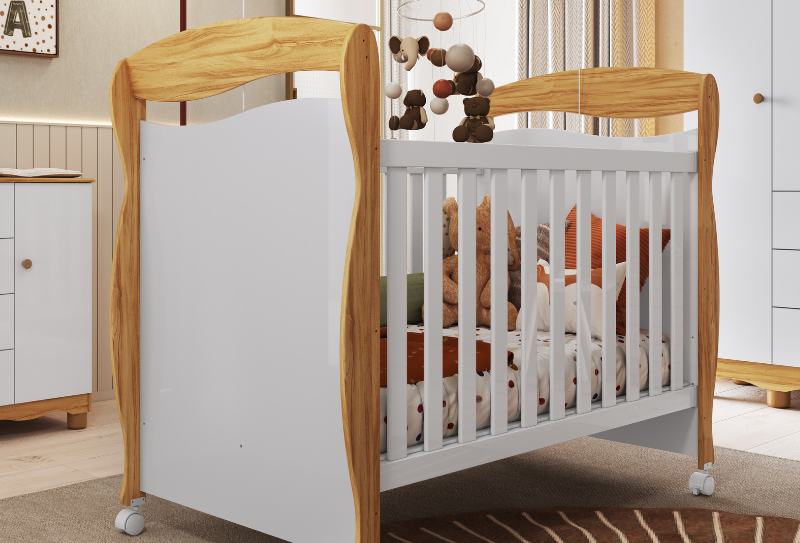 Berço Júnior Peroba Americano 2 em 1 com Certificação Inmetro – 100% MDF