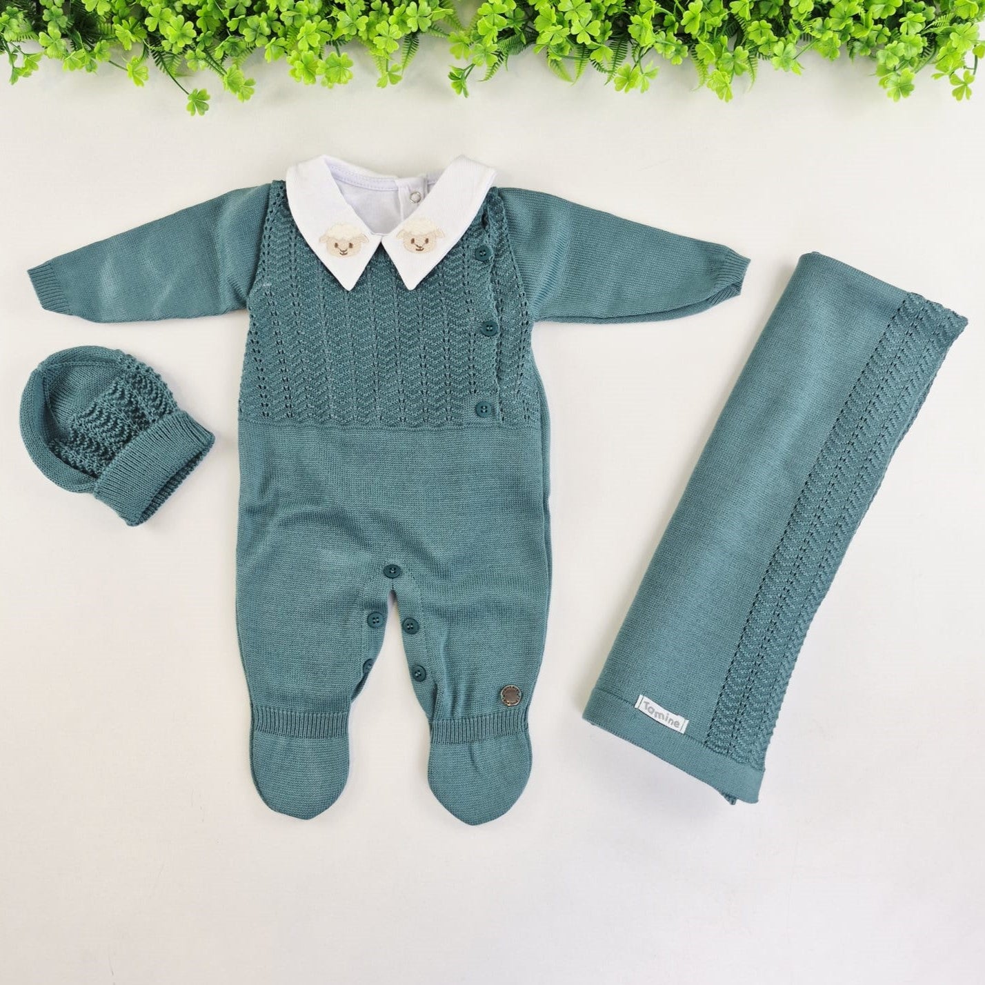 Saída de Maternidade Tamine Baby Benjamin 4 Pçs - Elegância Clássica em Tricot Premium