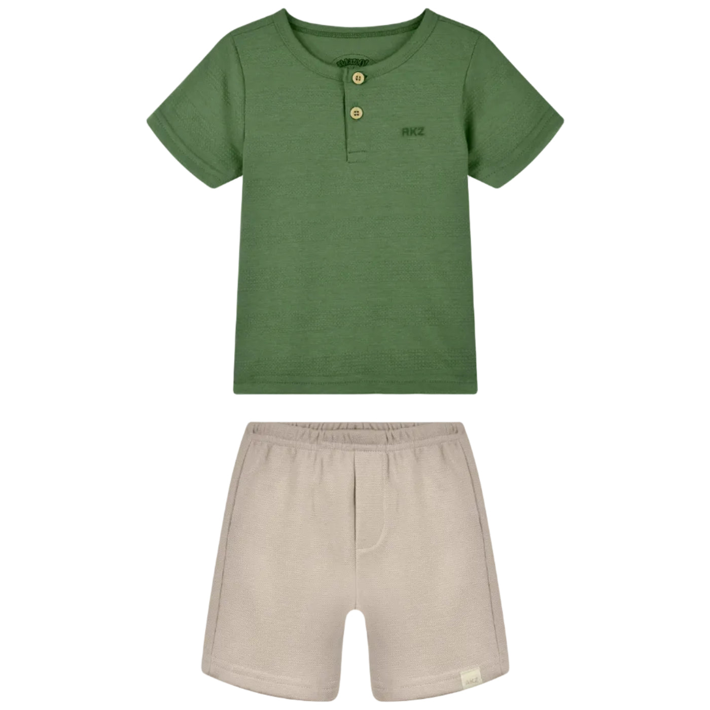 Conjunto Infantil Masculino Alakazoo Camiseta Henley e Bermuda