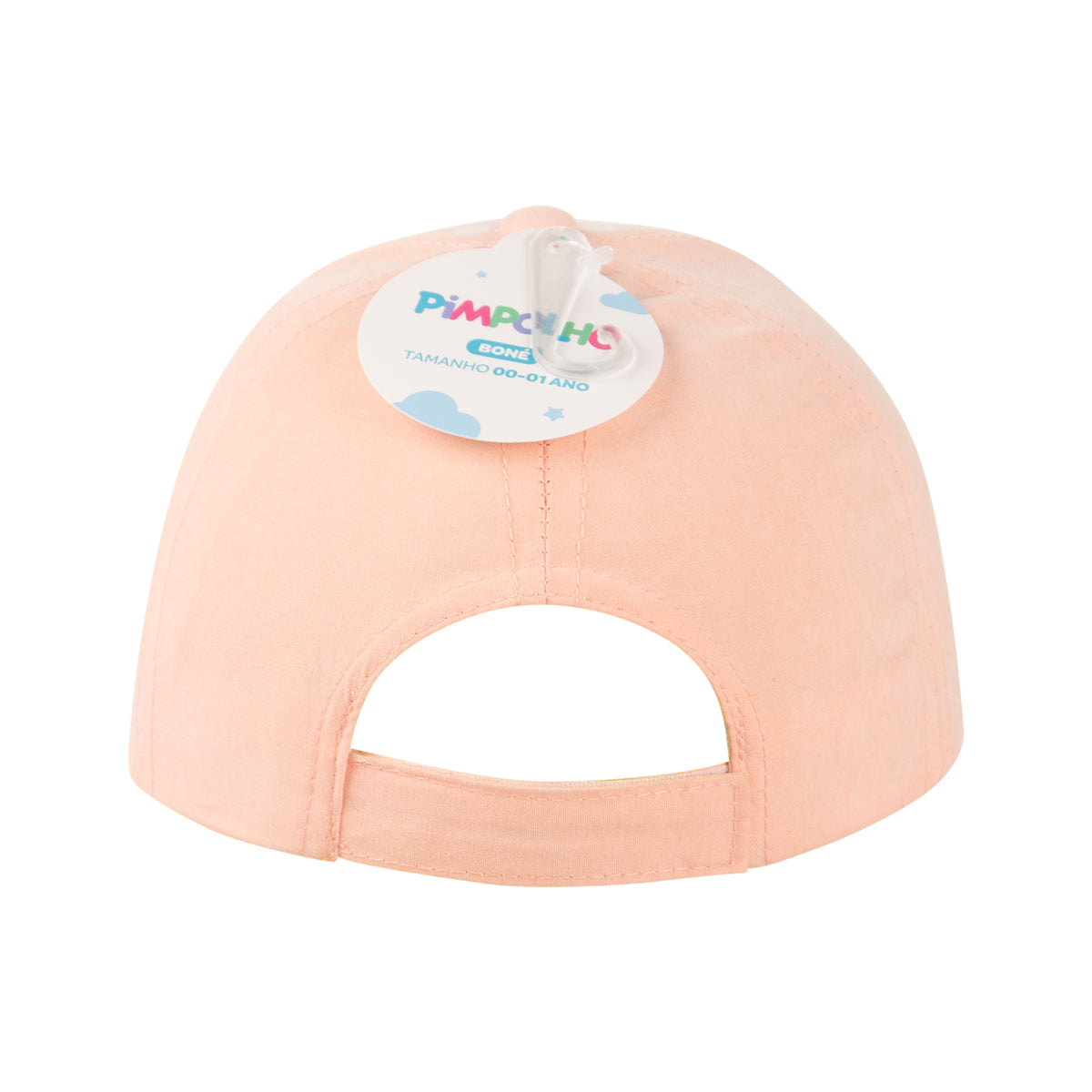 Boné Bebê Feminino Pimpolho Estampado com Velcro 0 a 1 Ano
