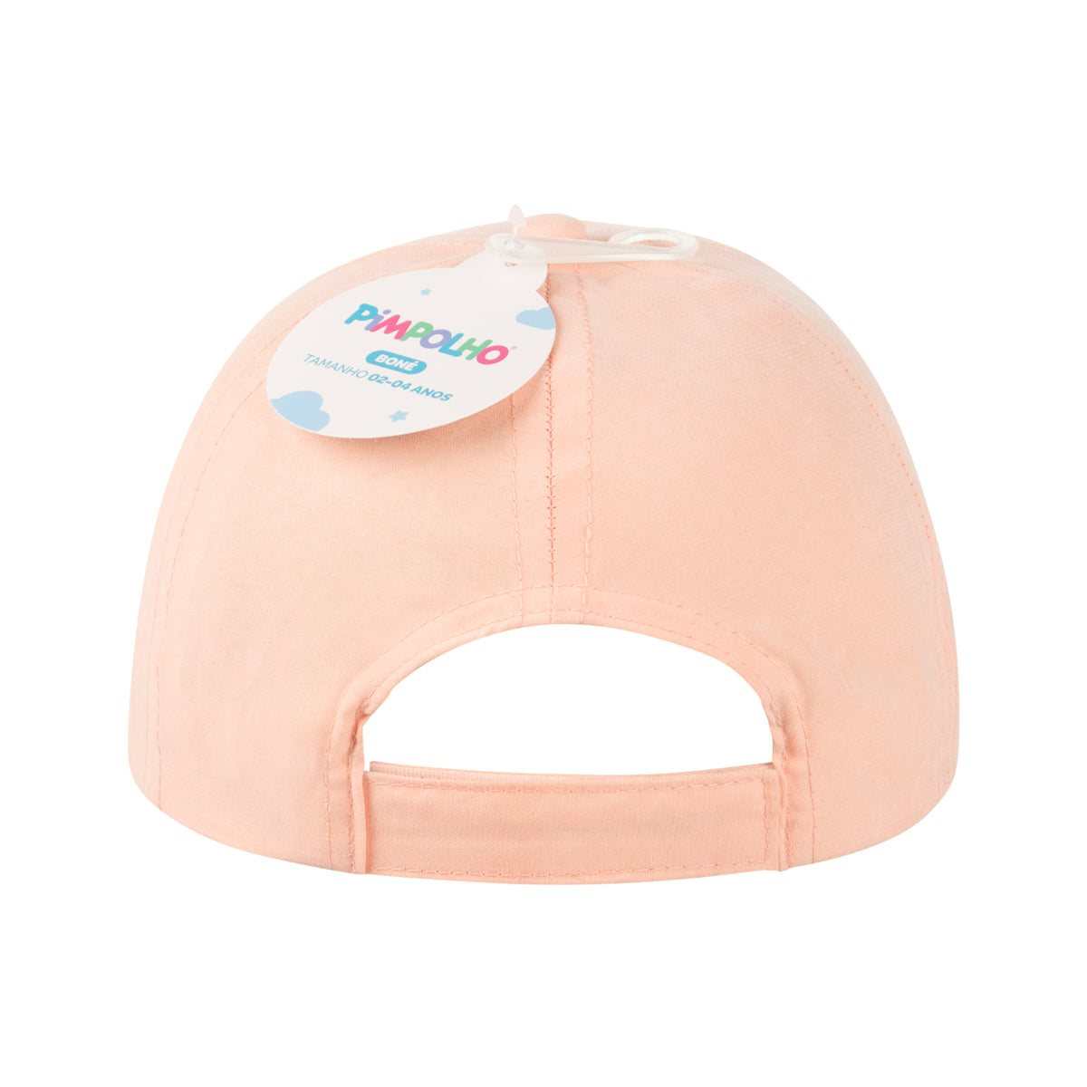 Boné Infantil Feminino Pimpolho Bordado com Ajuste em Velcro 02 a 04 Anos