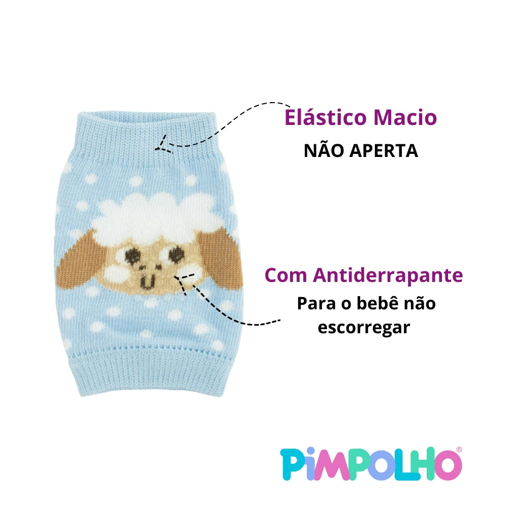 Joelheira Pimpolho Antiderrapante 6 a 12 Meses