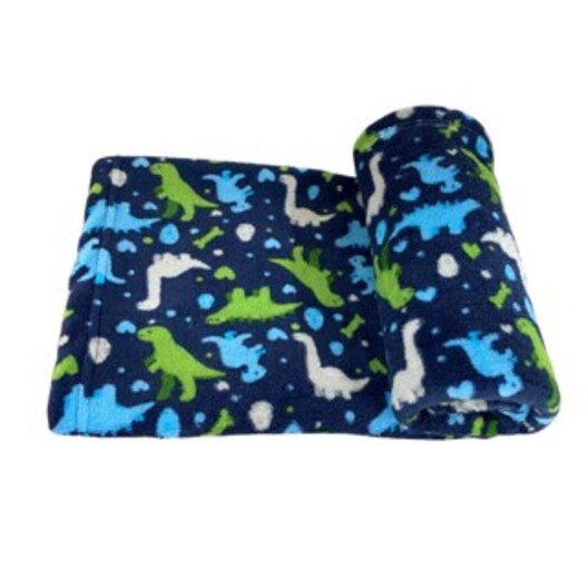 Manta Amiga Cegonha Dino em Microfibra – Marinho 100x70cm