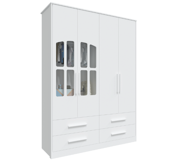 Guarda Roupa Peroba Charlo 4 Portas