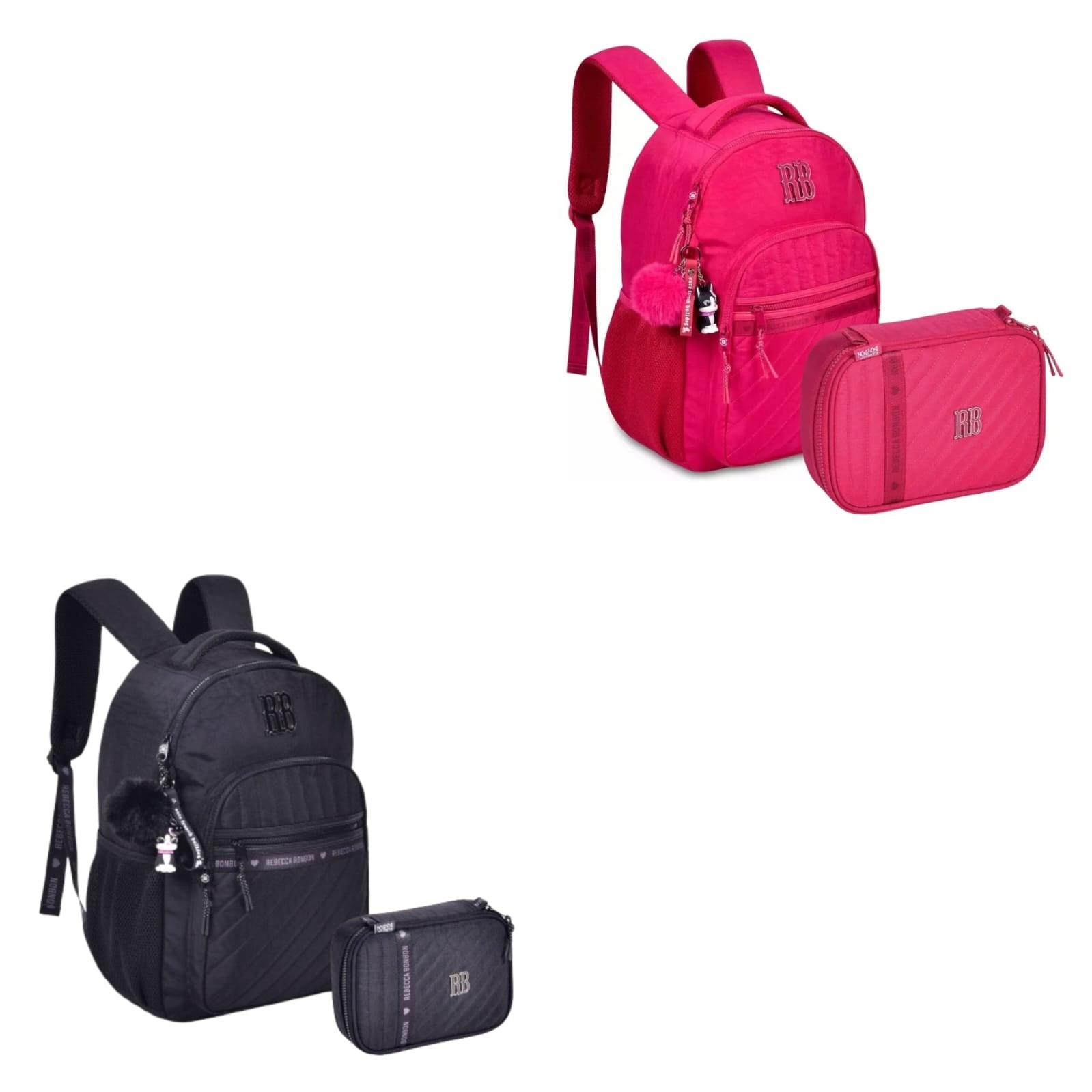 Kit Mochila Estojo Rebecca Bonbon Sweet Dream Escolar Menina