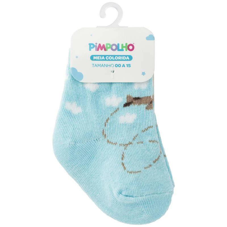 Meia Cano Alto Masculina Pimpolho Colorida 00 ao 15