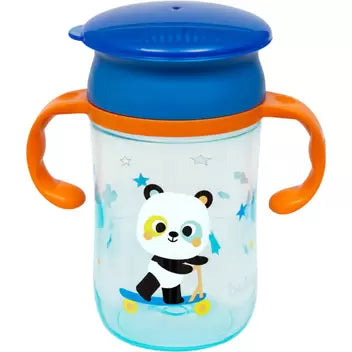 Copo de Treinamento 360 Buba Zoo 300 ml Antivazamento com Alça +12 Meses