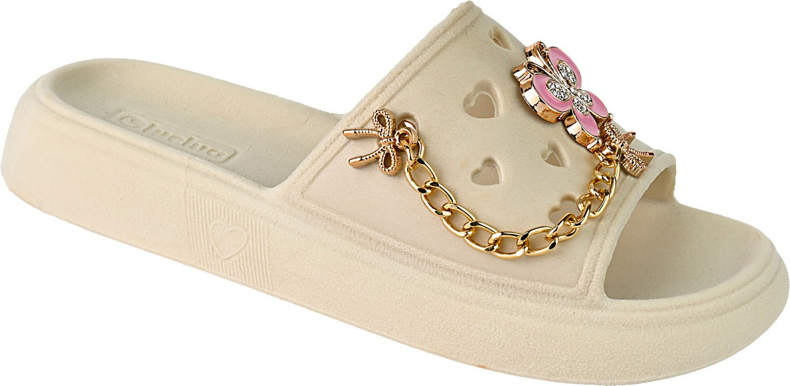 CHINELO SLIDE LUELUA LOVE BORBOLETA C/ PINS
