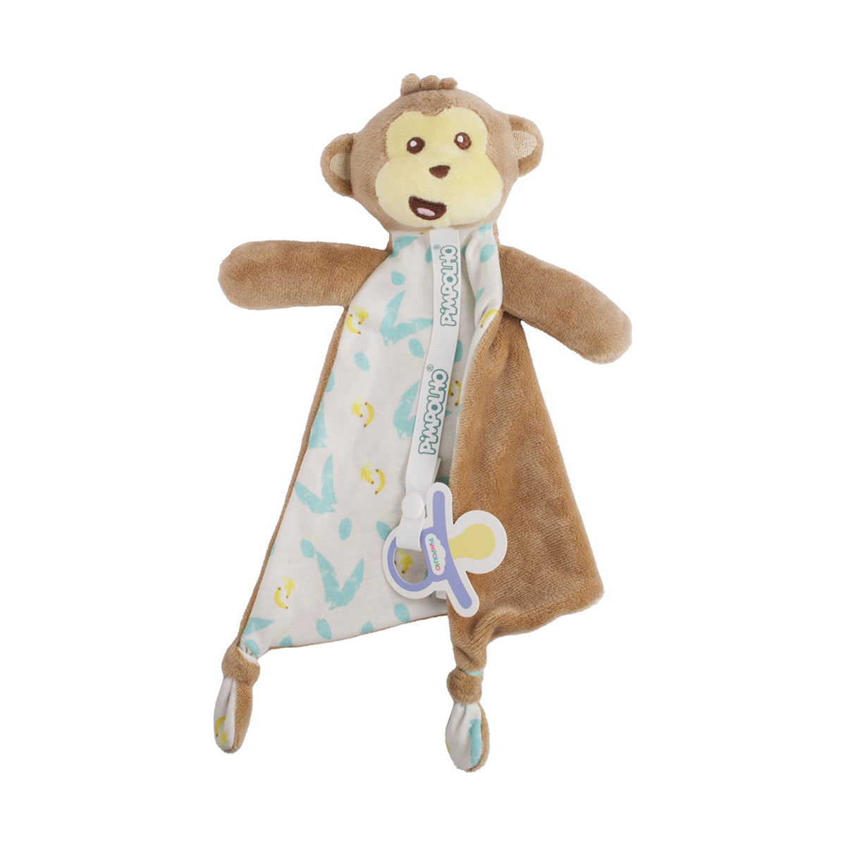 Naninha Infantil Pimpolho Coleção Safari com Prendedor de Chupeta