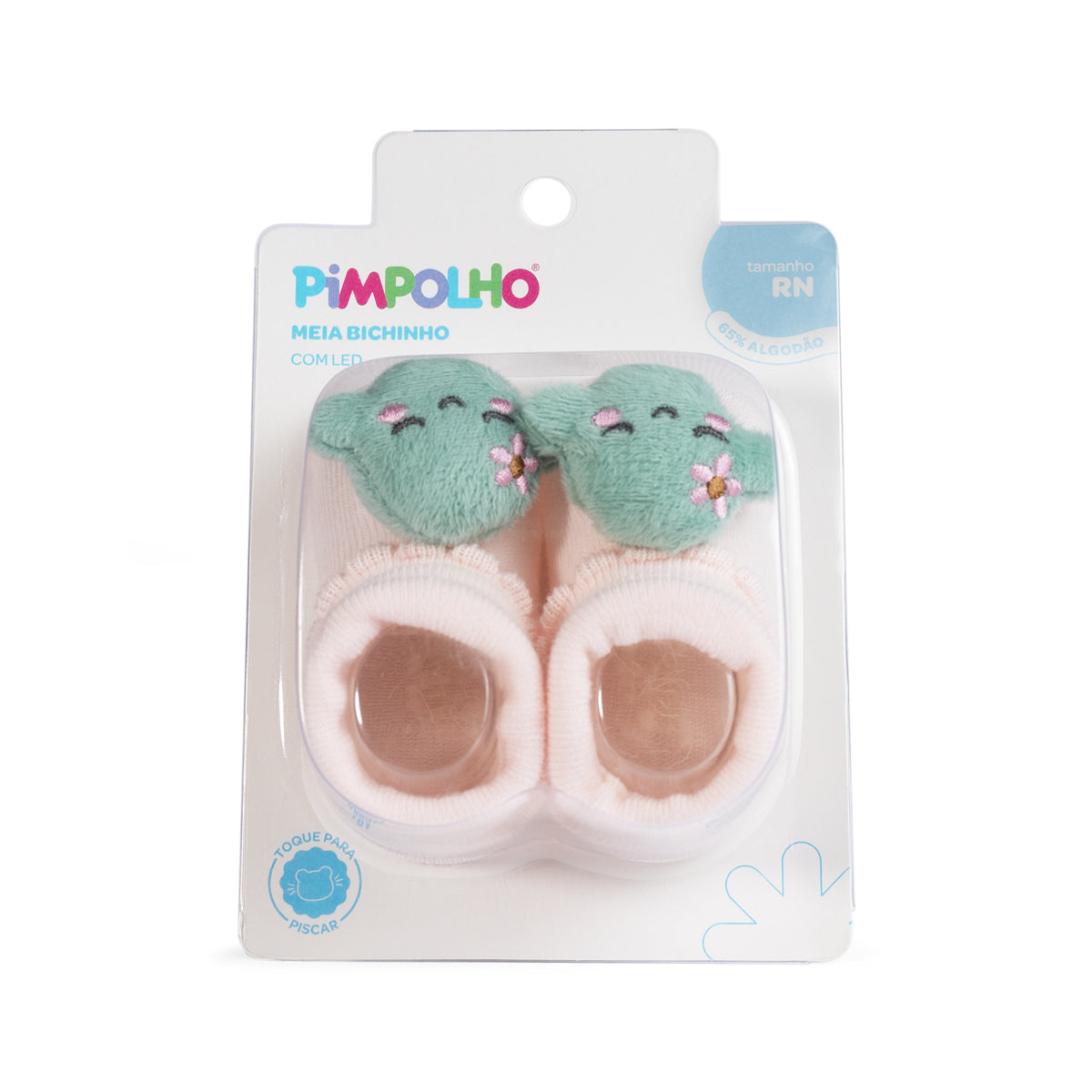 Meia Infantil Feminina Pimpolho Bichinho com LED Interativo RN